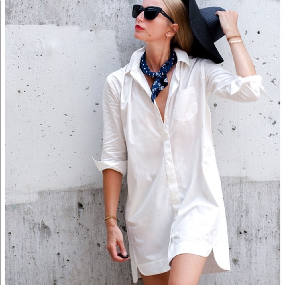 Madewell Classic White Shirt Dress